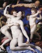 unknow artist Venus, Cupid, stupid and time France oil painting artist